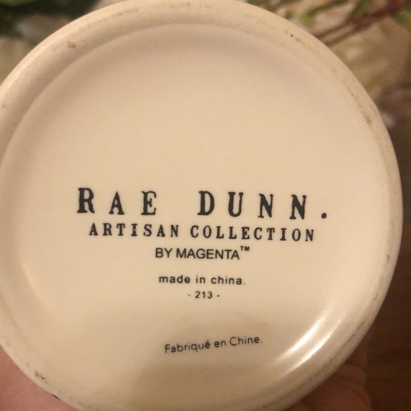 Rae Dunn Magenta Ceramic MERRY Dispenser Pump Bottle Jar - Picture 4 of 5